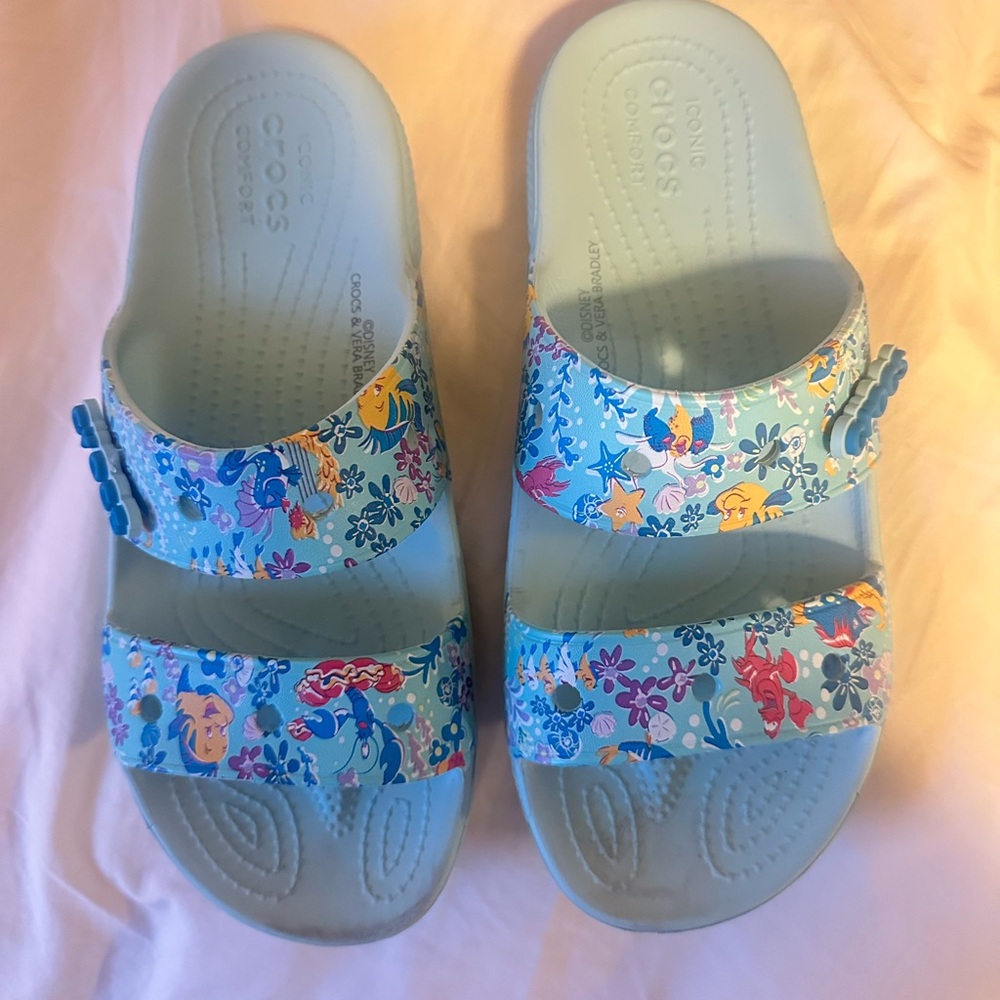 Vera Bradley Little Mermaid Croc Slides